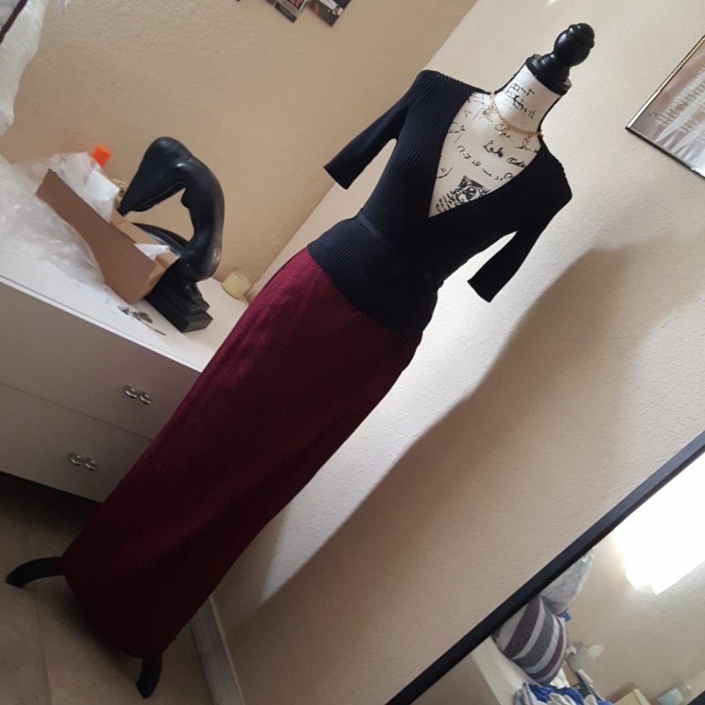 NY & Co. Long wrap skirt